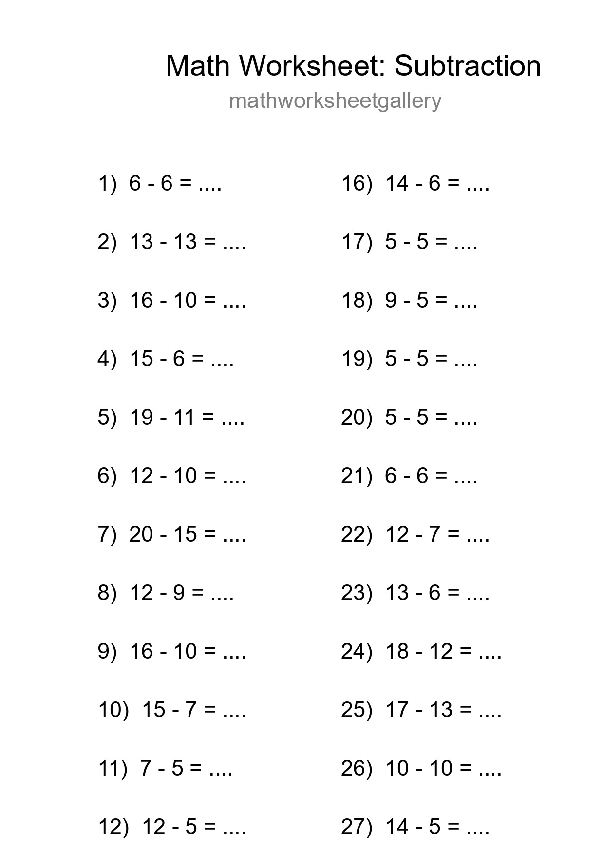 Free 29 Subtraction Math Worksheet For Grade 2 With Answers - Part 158