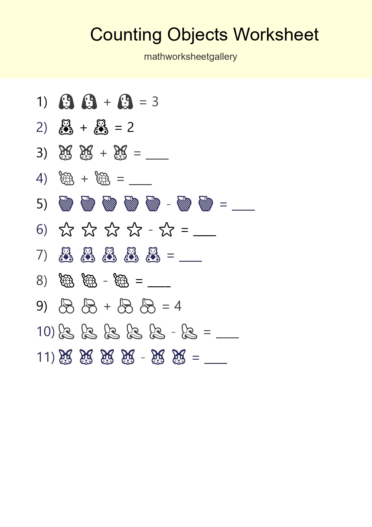 Learn Counting With Pictures Worksheet (Pre-K) - Part 123