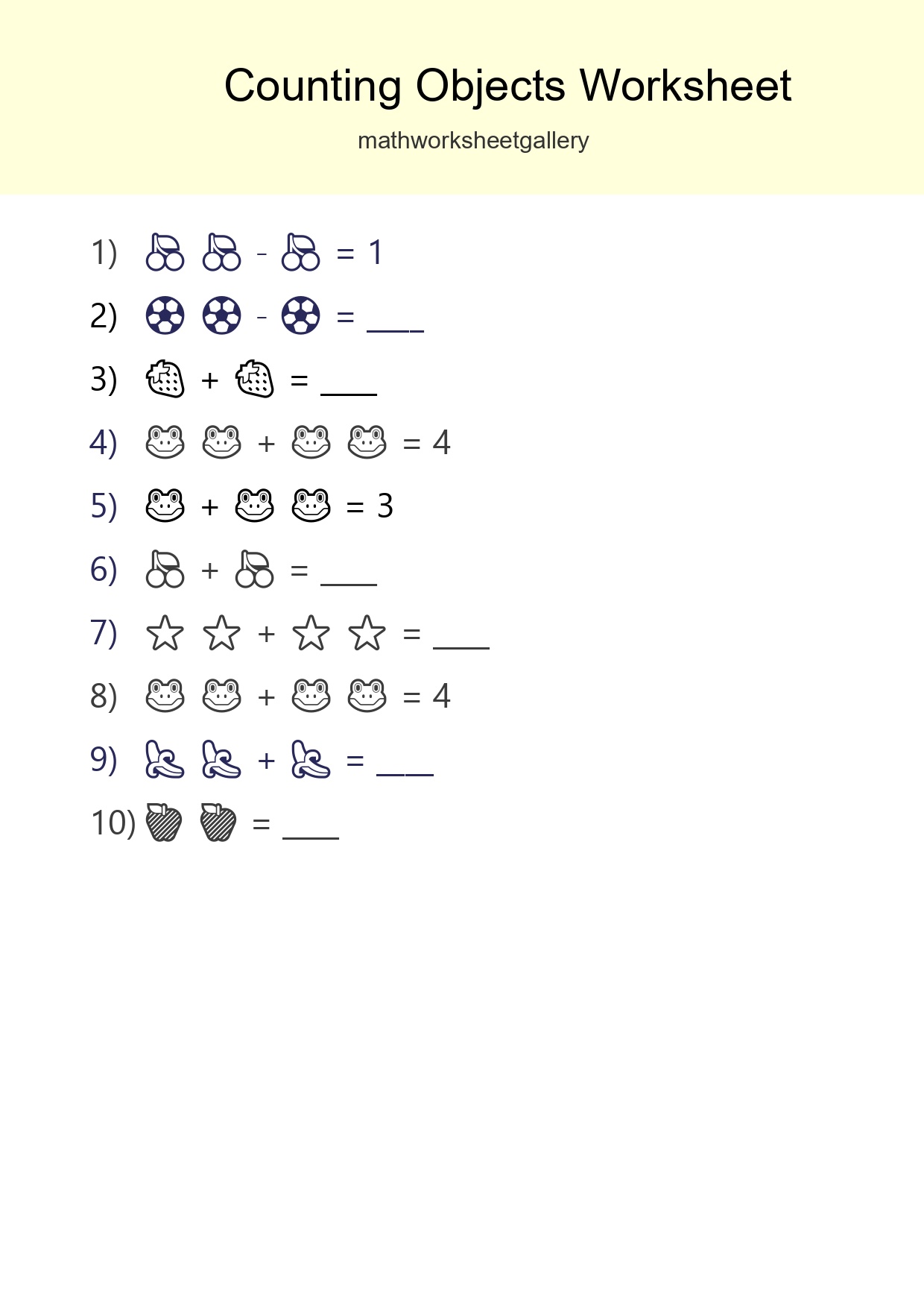 Learn Counting With Pictures Worksheet (Pre-K) - Part 83