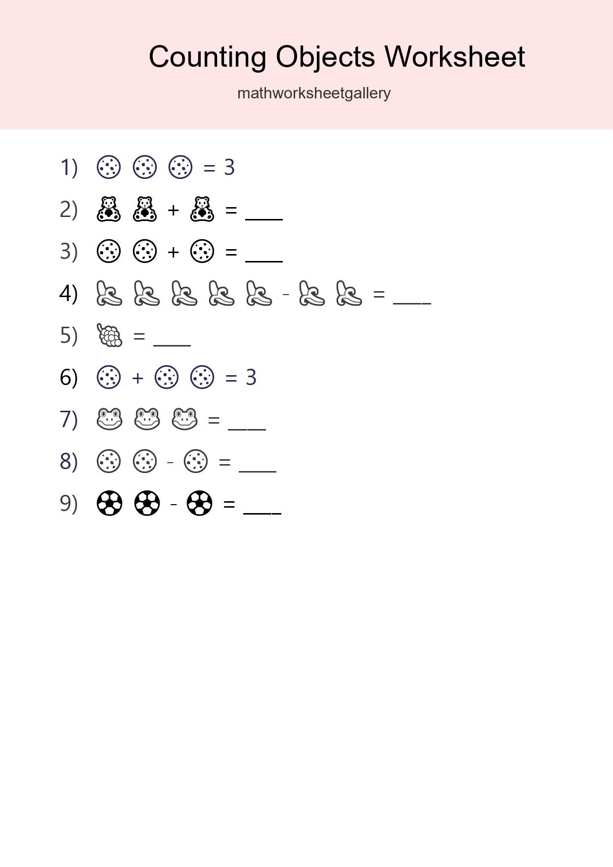 Pre-K Count The Objects Worksheet - Part 43